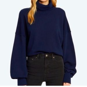 AGOLDE Balloon Sleeve Turtleneck Sweatshirt